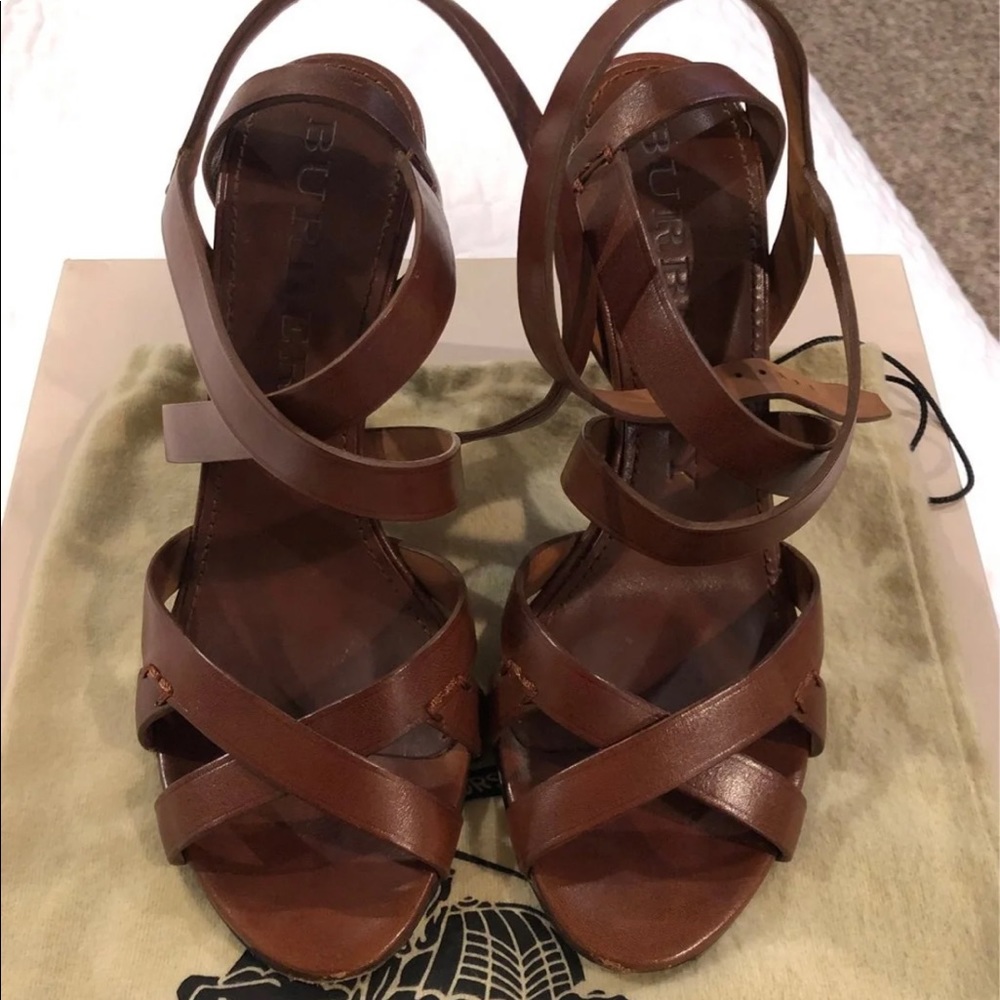 Burberry leather sandals
